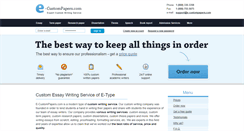 Desktop Screenshot of e-custompapers.com