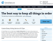 Tablet Screenshot of e-custompapers.com